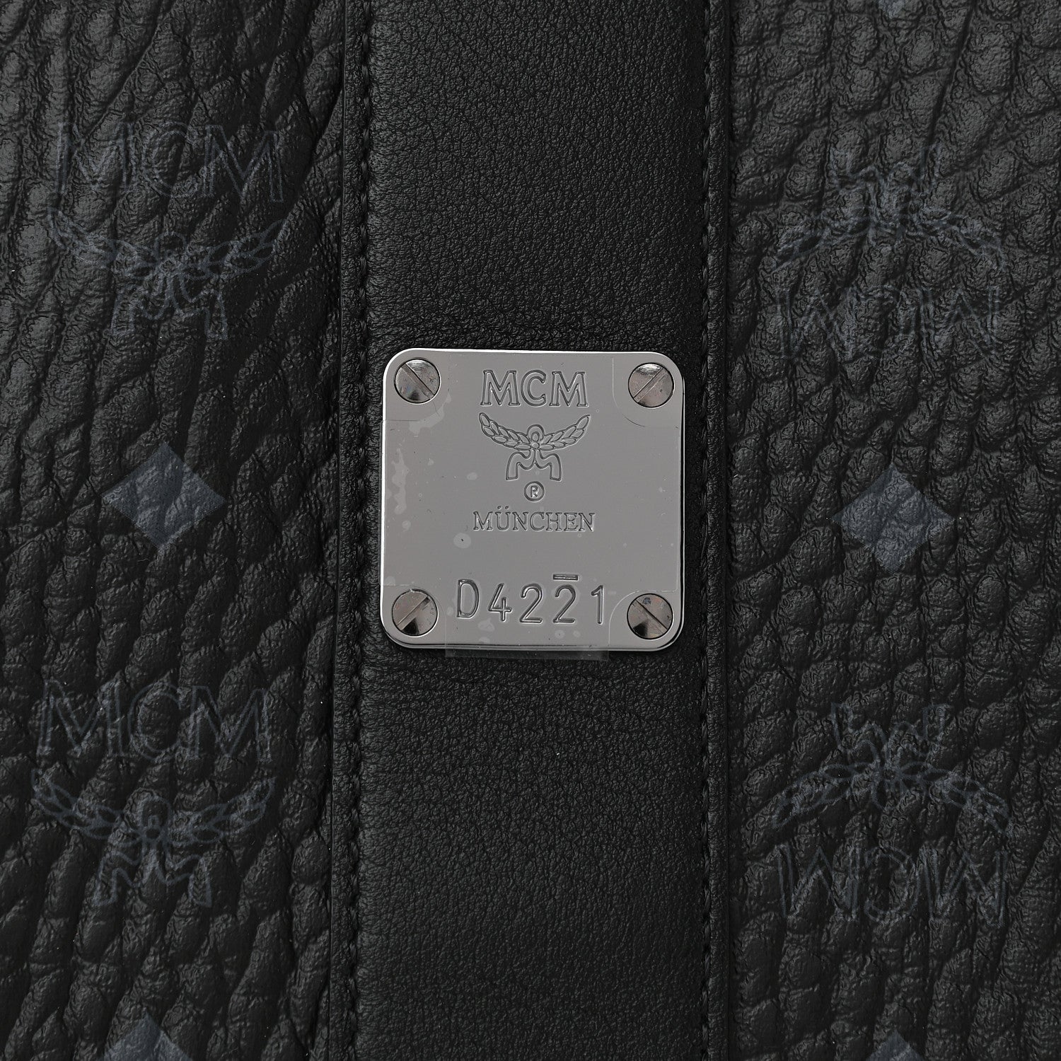 MCM Visetos Large Liz Reversible Shopper Tote Black 10 of 14