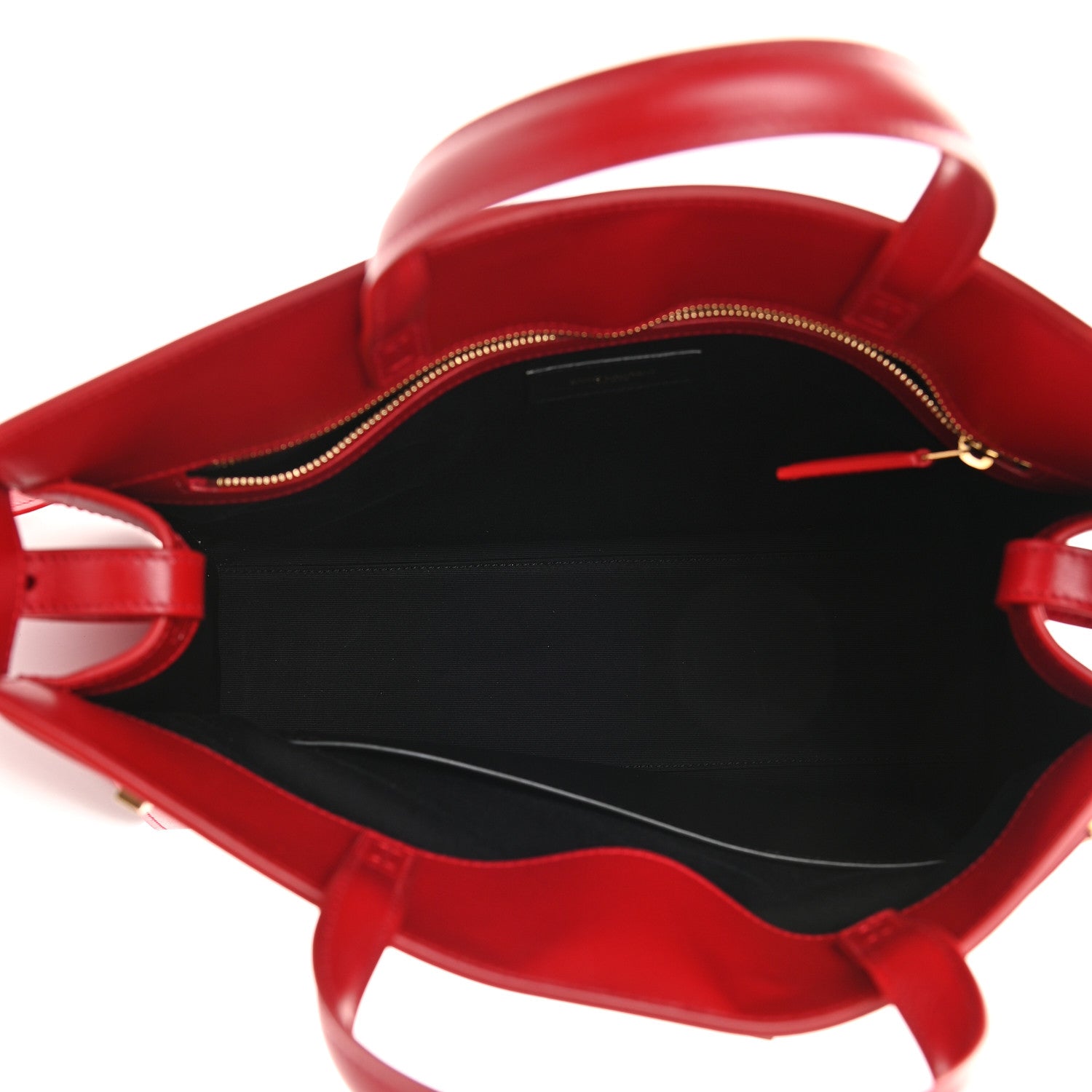 Saint Laurent Calfskin Small Manhattan Shopper Tote Red 5 of 11