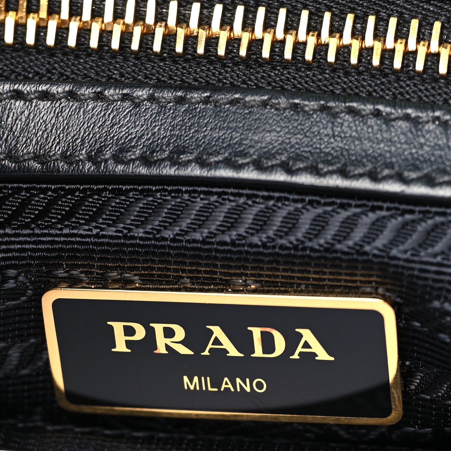 Prada Tessuto Nylon Soft Calf Small Tote Black 6 of 9