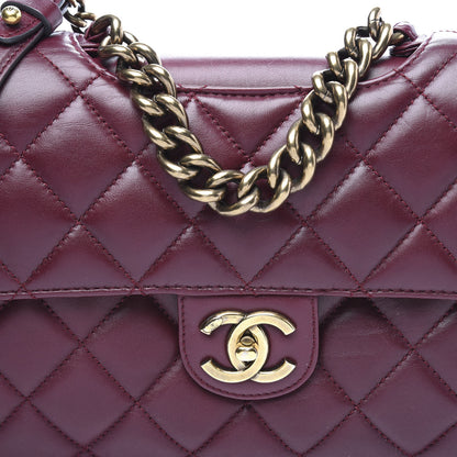 Chanel Calfskin Quilted Large Perfect Edge Flap Burgundy 9 of 11