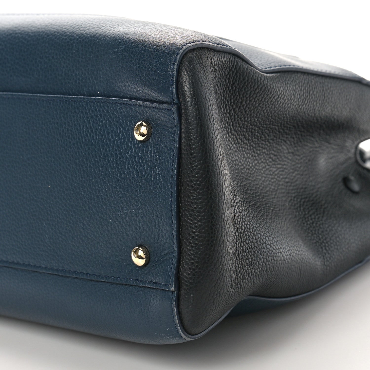 Chanel Grained Calfskin Small Neo Executive Shopper Tote Dark Blue Black 9 of 16