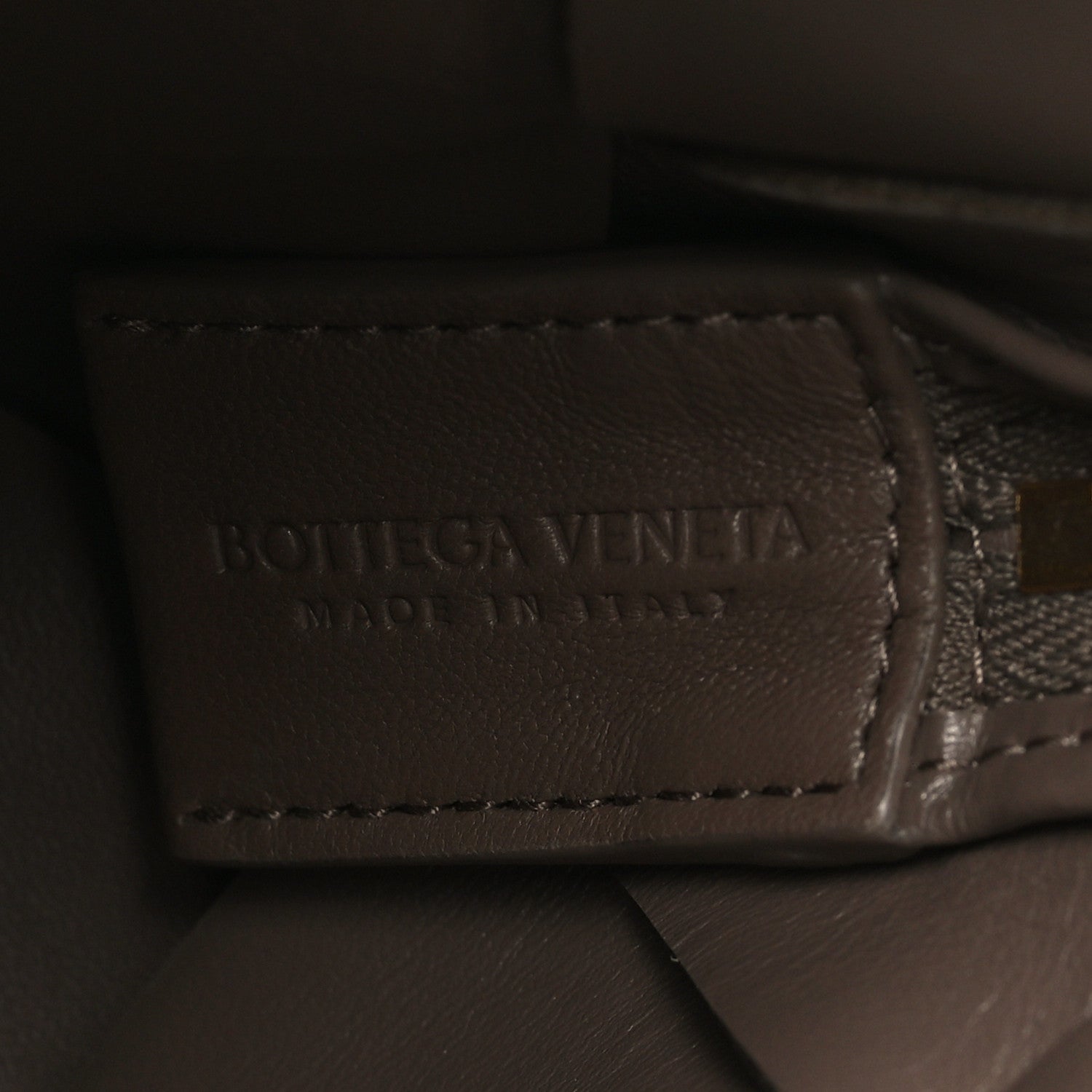 Bottega Veneta Lambskin Maxi Intrecciato Small Cassette Camera Bag Taupe Grey 6 of 9