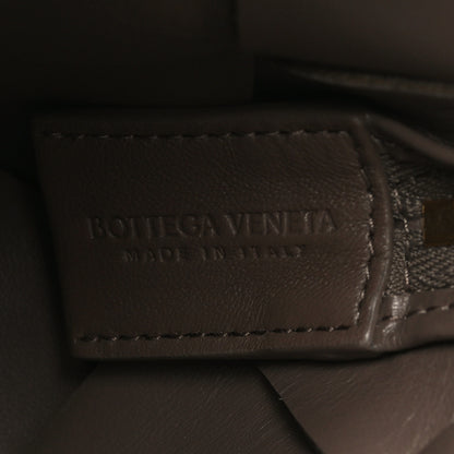 Bottega Veneta Lambskin Maxi Intrecciato Small Cassette Camera Bag Taupe Grey 6 of 9