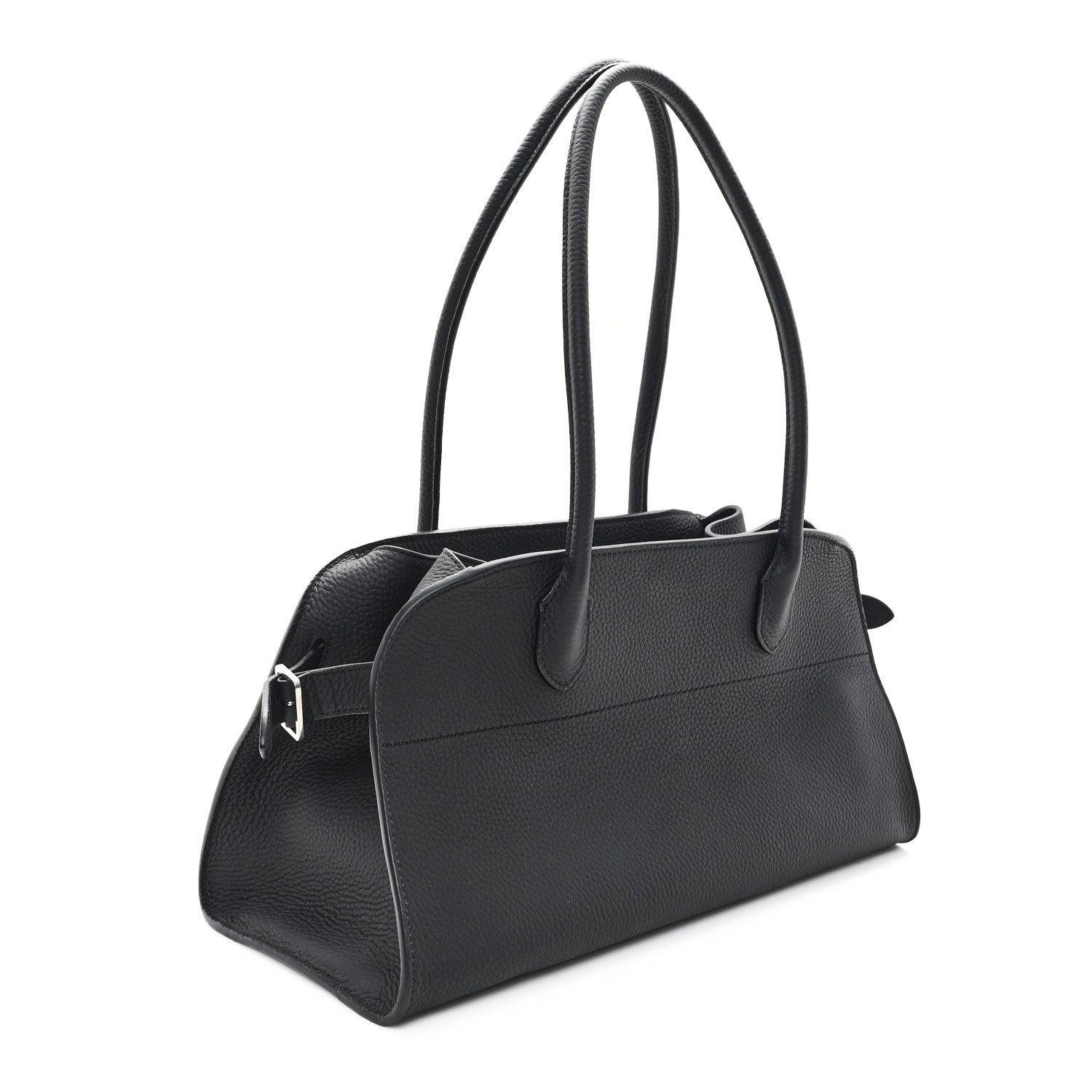 The Row Grained Calfskin EW Margaux 12 Black 3 of 9