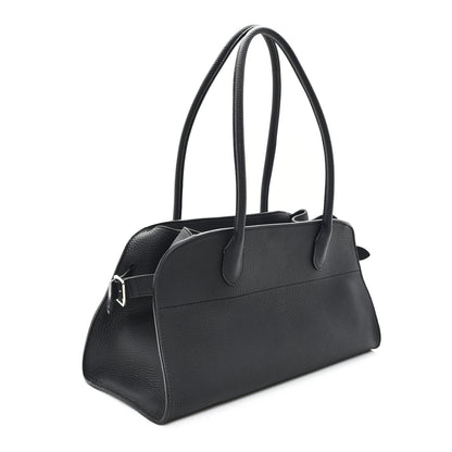 The Row Grained Calfskin EW Margaux 12 Black 3 of 9