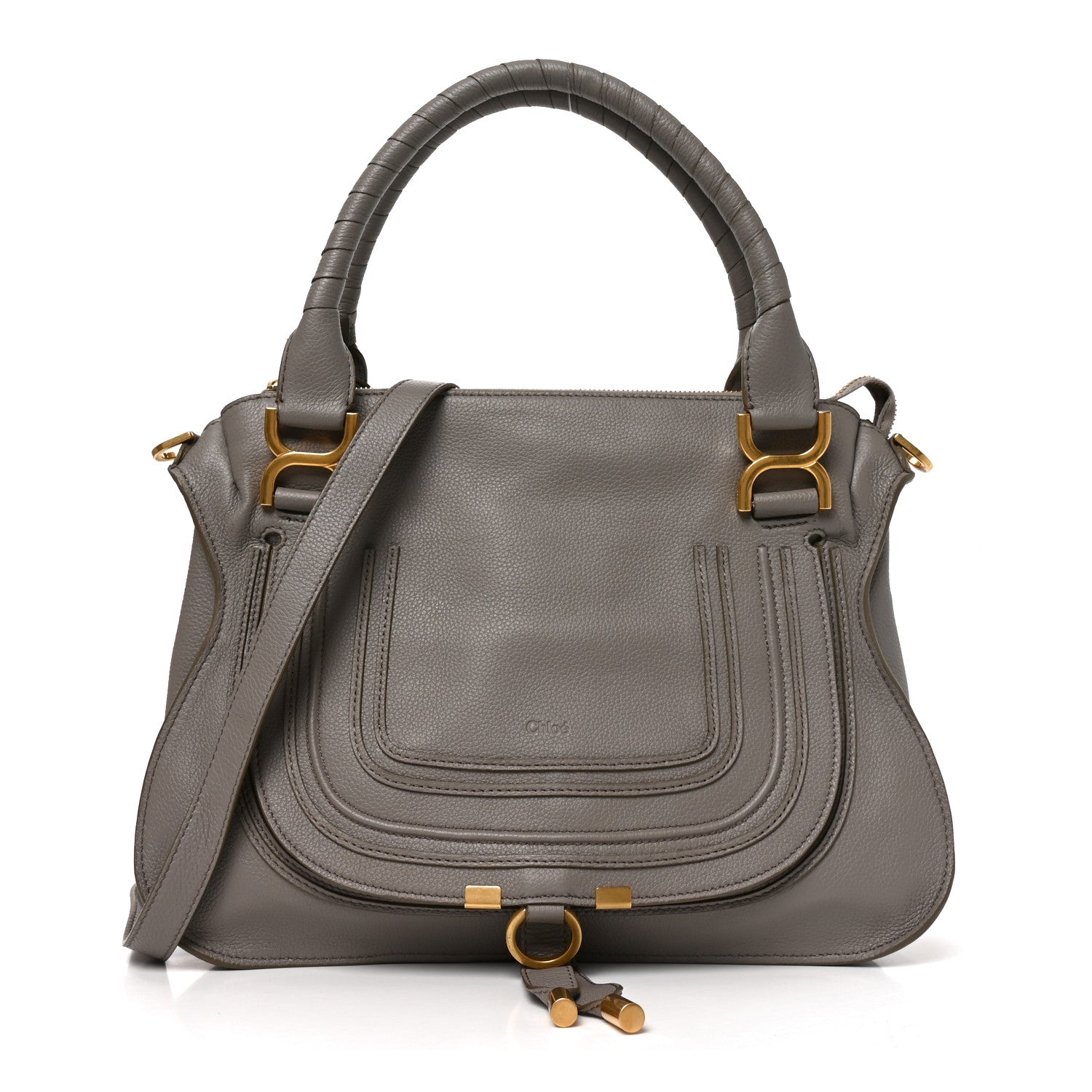 Chloe Calfskin Medium Marcie Satchel Cashmere Grey 1 of 10