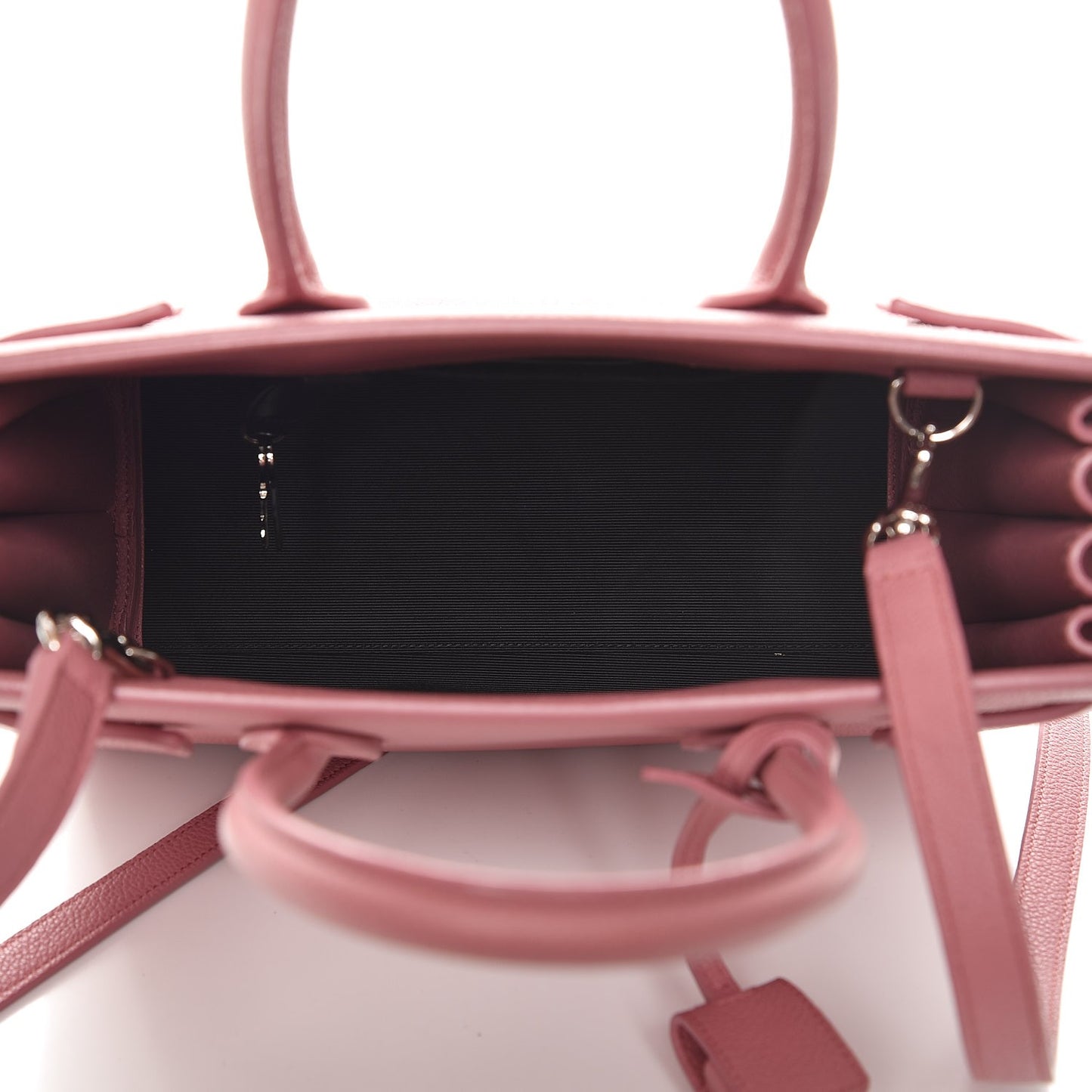 Grained Calfskin Baby Sac De Jour Dark Rose