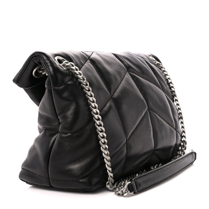 Saint Laurent Lambskin Quilted Small Loulou Puffer Monogram Chain Satchel Black 3 of 11