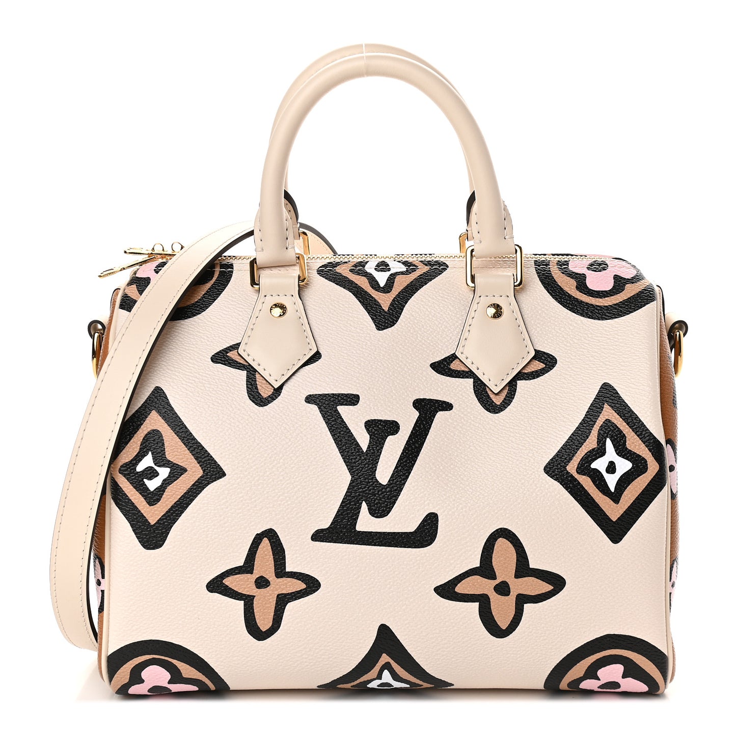 Monogram Giant Wild At Heart Speedy Bandouliere 25 Creme