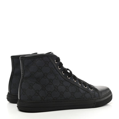 Gucci Monogram Mens High Top Sneakers 8 Black 4 of 9