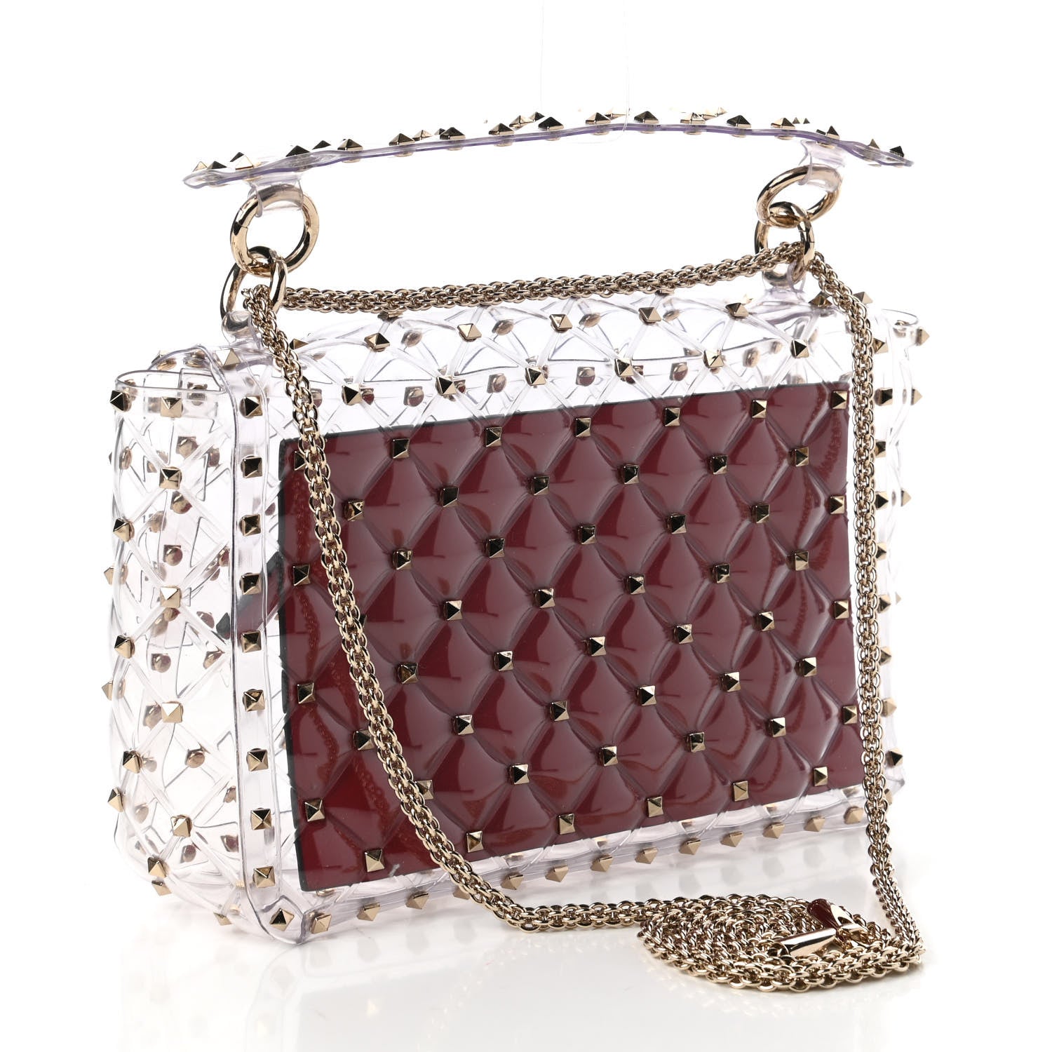 Valentino Garavani PVC Medium Rockstud Spike Shoulder Bag 3 of 9