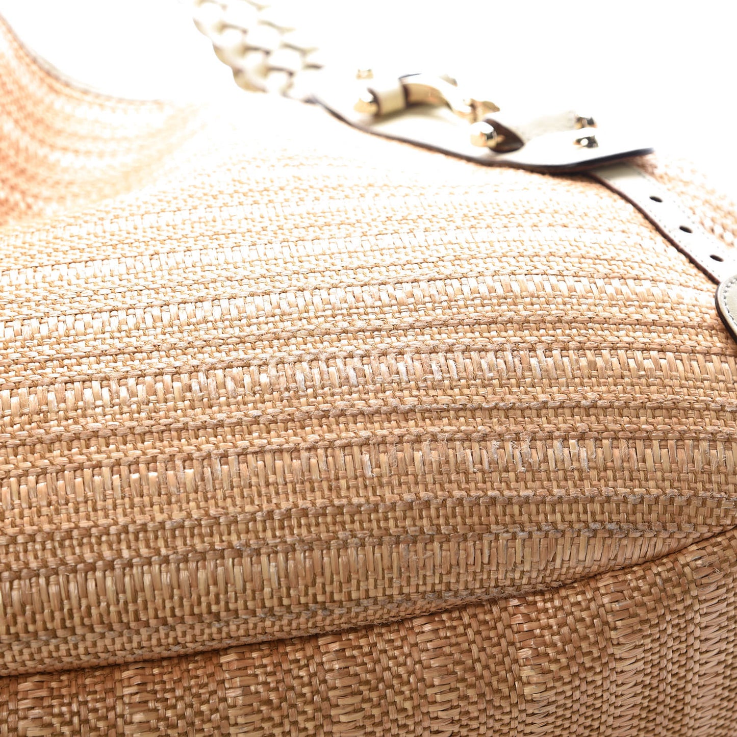 Straw Medium Pelham Shoulder Bag Off White