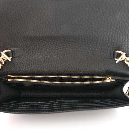 Gucci Dollar Calfskin Interlocking G Chain Wallet Black 5 of 11