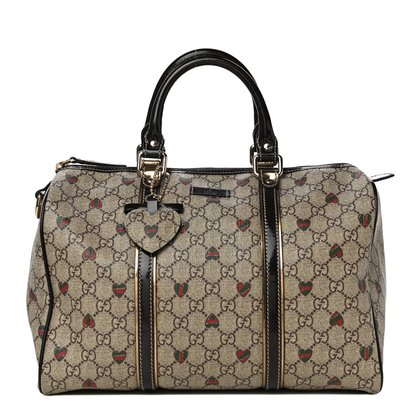 GG Plus Monogram Hearts Medium Joy Boston Dark Brown