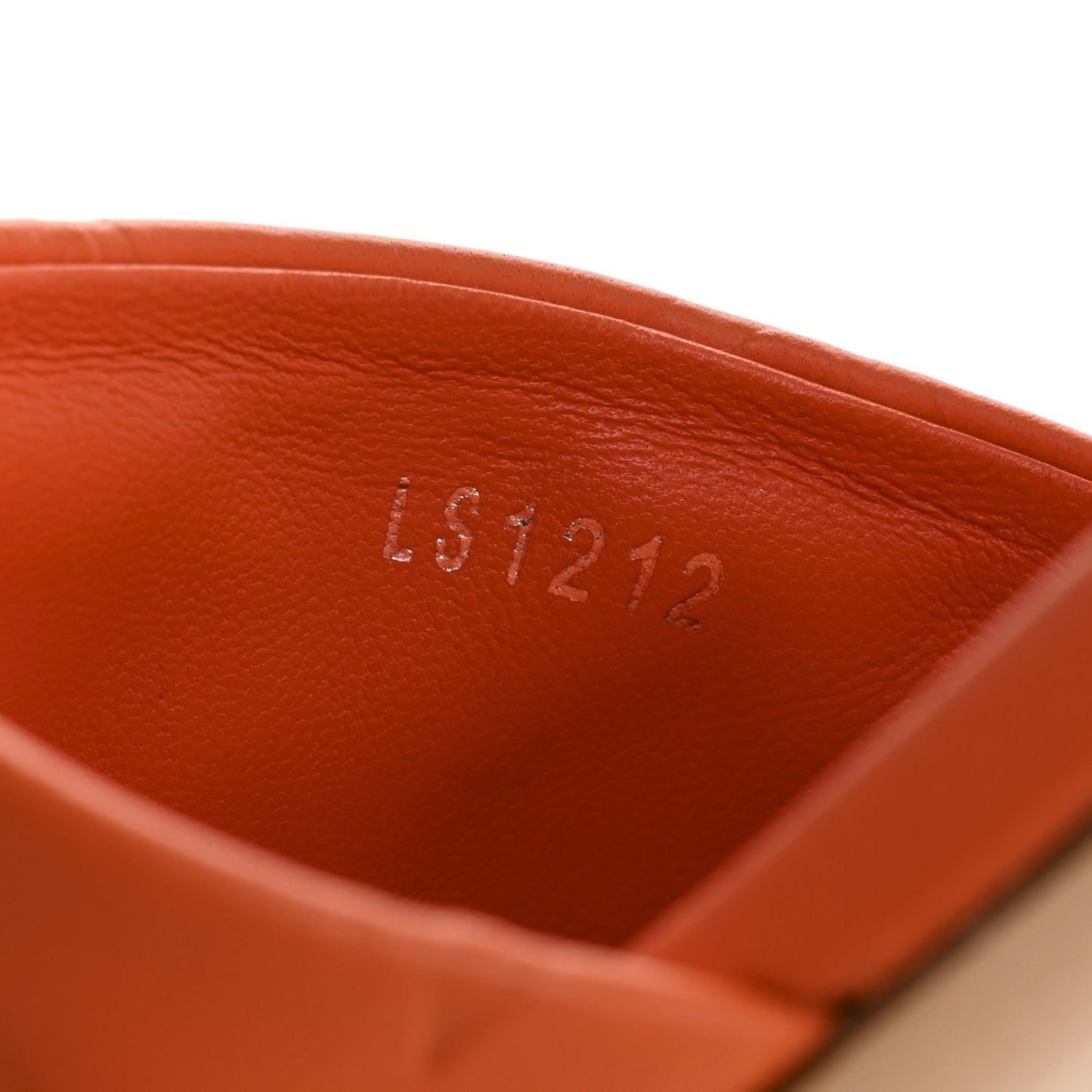 Lambskin Embossed Monogram Revival Flat Mules 36 Orange