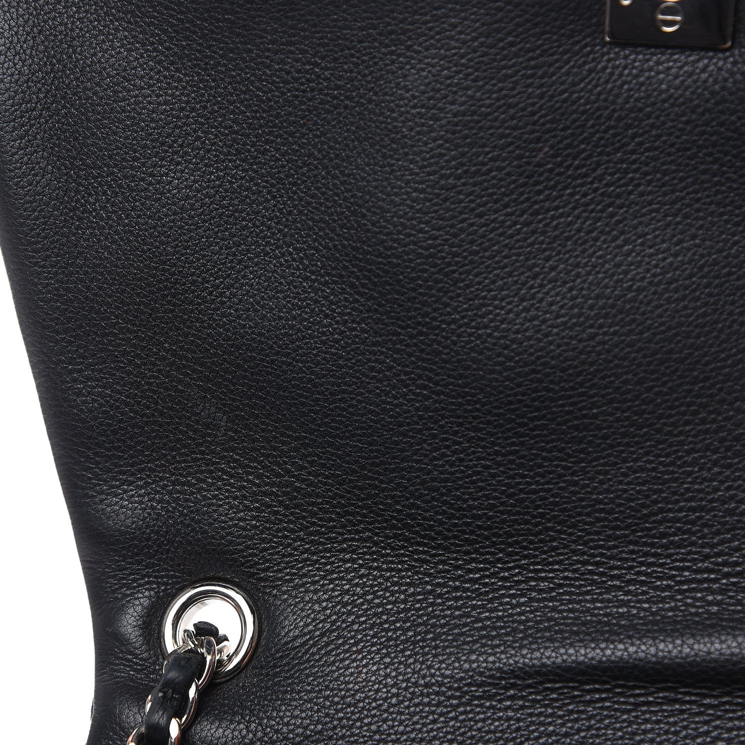 Chanel Grained Calfskin Single Flap Black 18 of 18