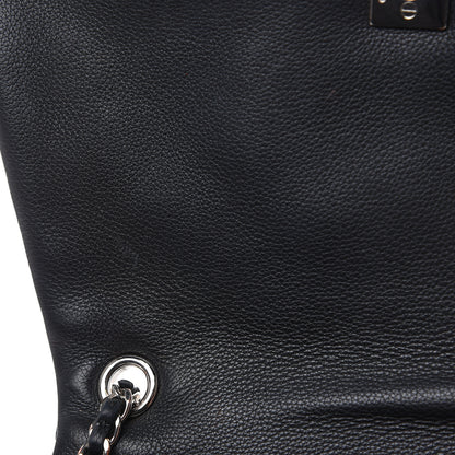 Chanel Grained Calfskin Single Flap Black 18 of 18