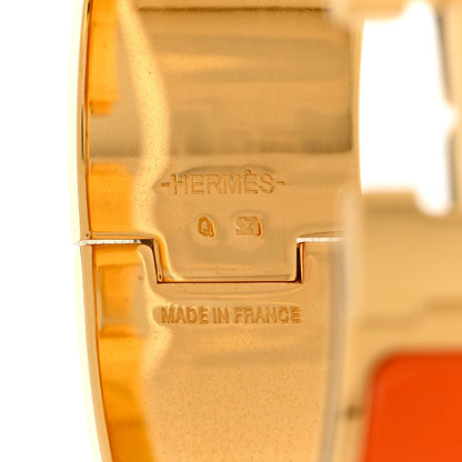 Hermes Enamel Wide Clic Clac H Bracelet GM Orange 4 of 4