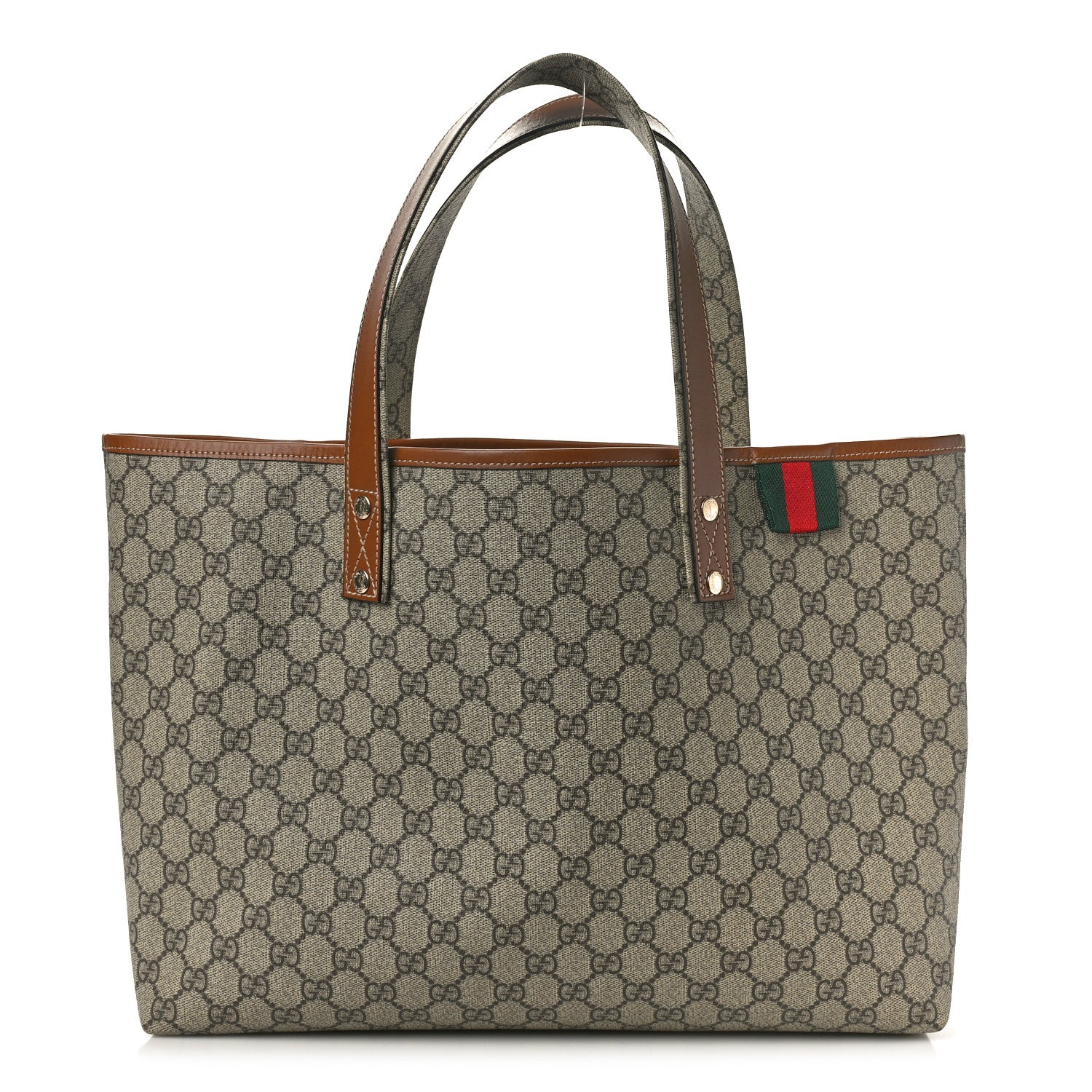 Gucci GG Plus Monogram Medium Signature Web Loop Tote Light Brown 1 of 11