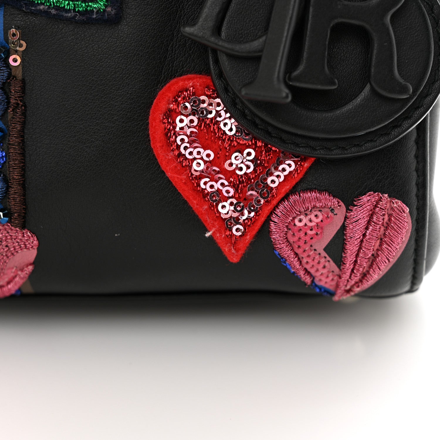 Christian Dior CHRISTIAN DIOR Smooth Calfskin Embroidered Micro Lady Dior Black 13 of 13