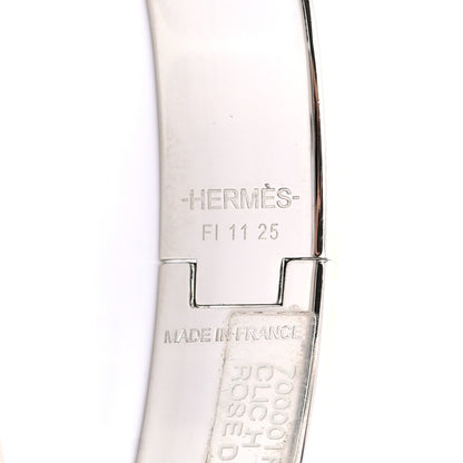 Hermes Enamel Narrow Clic Clac H Bracelet PM Rose Dragee 4 of 4