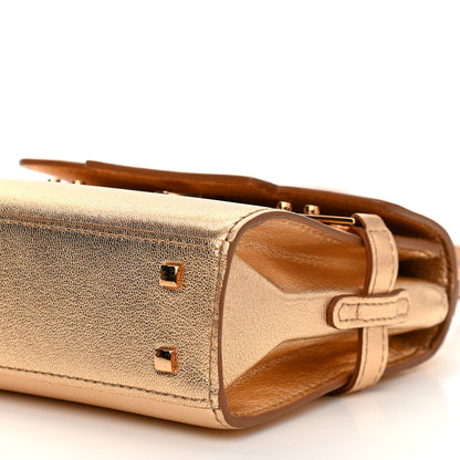 Delvaux Metallic Calfskin Micro Tempete Satchel Or Rose 10 of 11