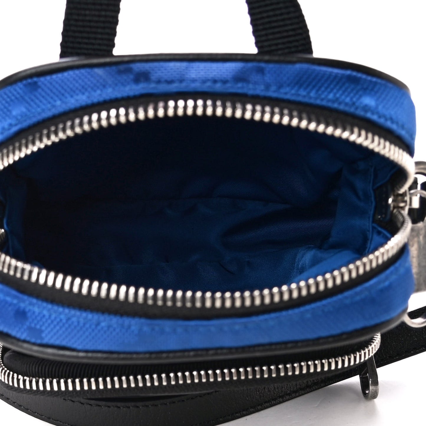 Econyl Nylon Monogram Off The Grid Shoulder Bag Guilted Blue Black