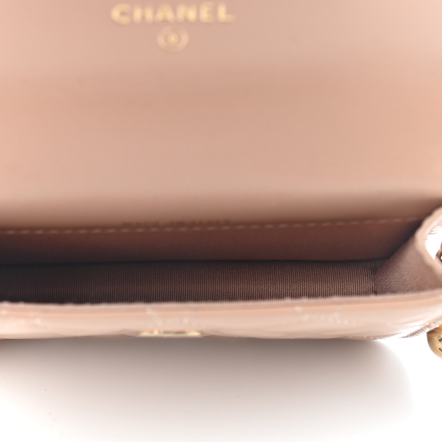 Chanel Calfskin Quilted Perfect Fit Coin Purse With Chain Beige 5 of 8