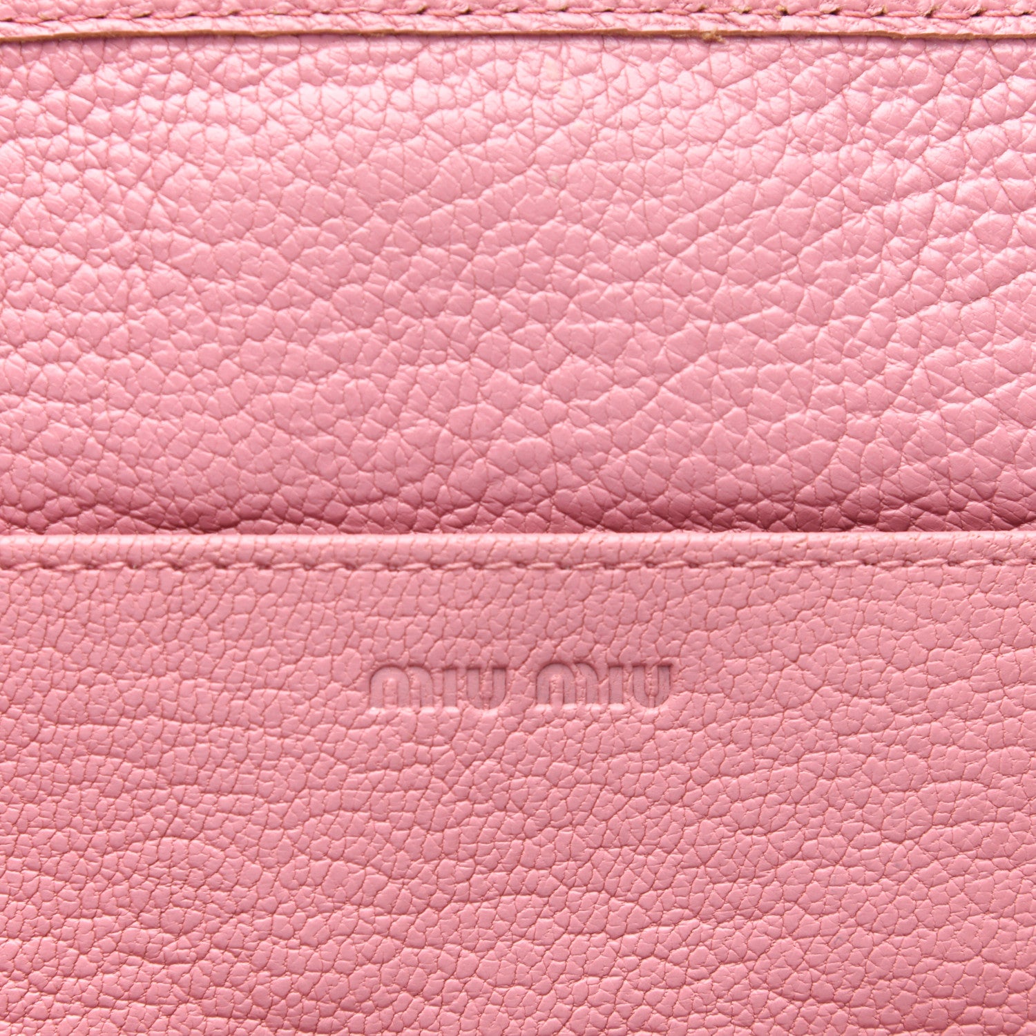 Miu Miu Goatskin Madras Flap Wallet Pink 6 of 6
