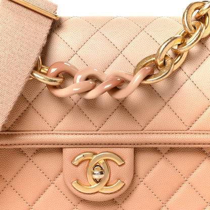 Chanel Caviar Quilted Medium Sunset On The Sea Flap Beige 9 of 11