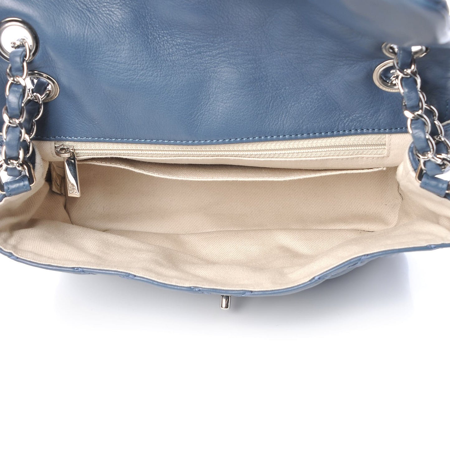 Calfskin Quilted Small Love Me Tender Flap Blue