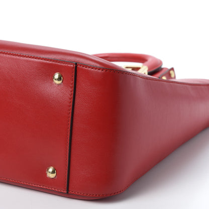 Fendi Vitello Glacier Medium FF Tote Rosso Cardinale 6 of 9