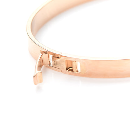 Hermes 18K Rose Gold Diamond PM H D'Ancre Bracelet SH 5 of 6