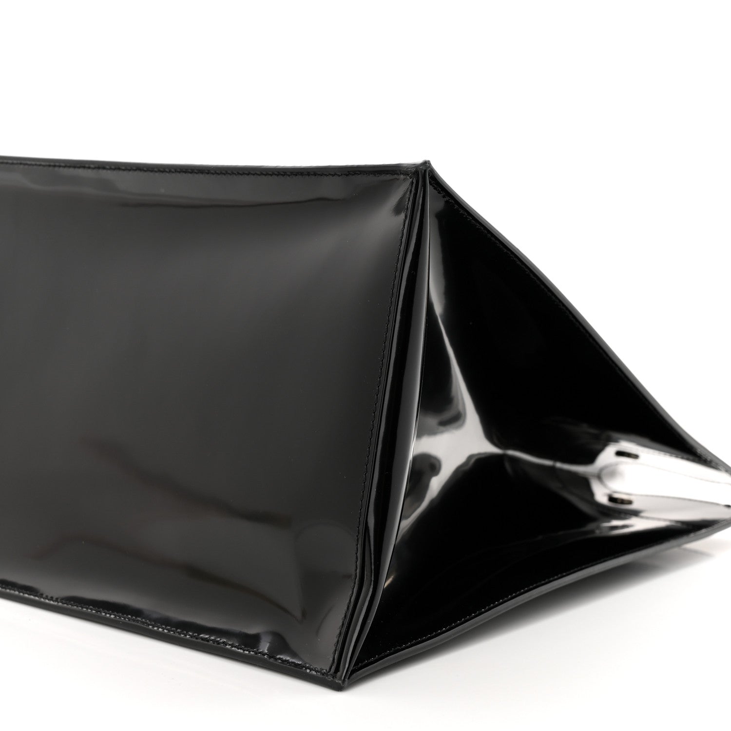 Saint Laurent Mesh Patent Rive Gauche Tote Black 9 of 9