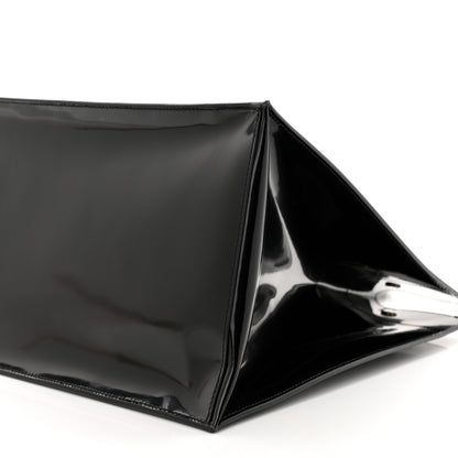 Saint Laurent Mesh Patent Rive Gauche Tote Black 9 of 9