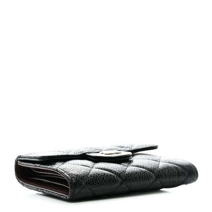 Chanel Caviar Quilted Compact Flap Wallet Black 4 of 8