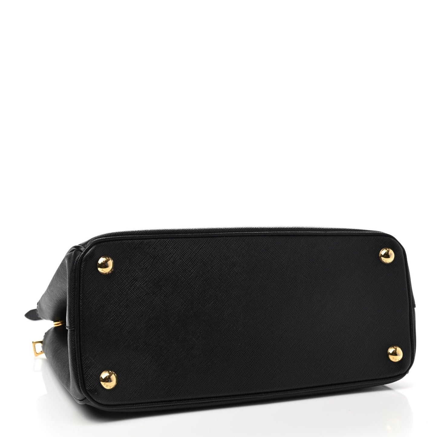 Saffiano Small Galleria Double Zip Tote Black