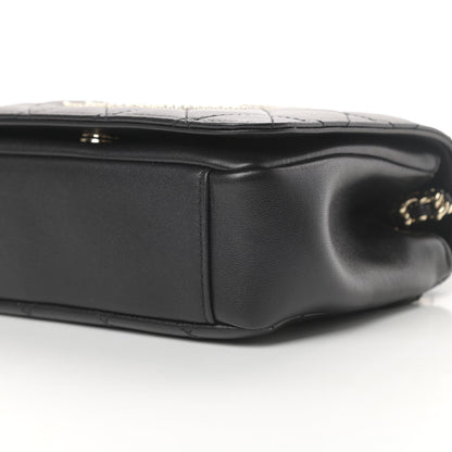 Chanel Lambskin Quilted Studded Beauty Begins Flap Black 10 of 11