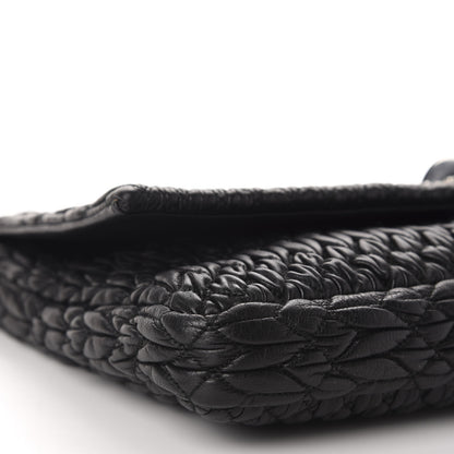 Miu Miu Nappa Matelasse Crystal Flap Clutch Black 6 of 10