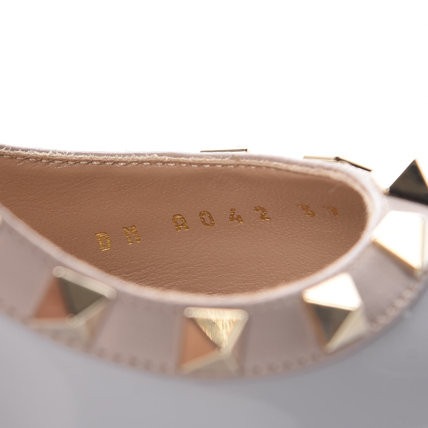 Valentino Garavani Patent Rockstud 85mm Pumps 37 Grey Poudre 8 of 9