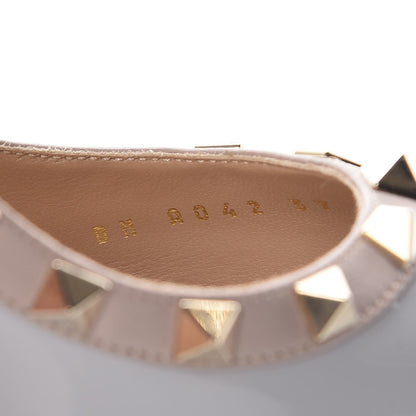 Valentino Garavani Patent Rockstud 85mm Pumps 37 Grey Poudre 8 of 9