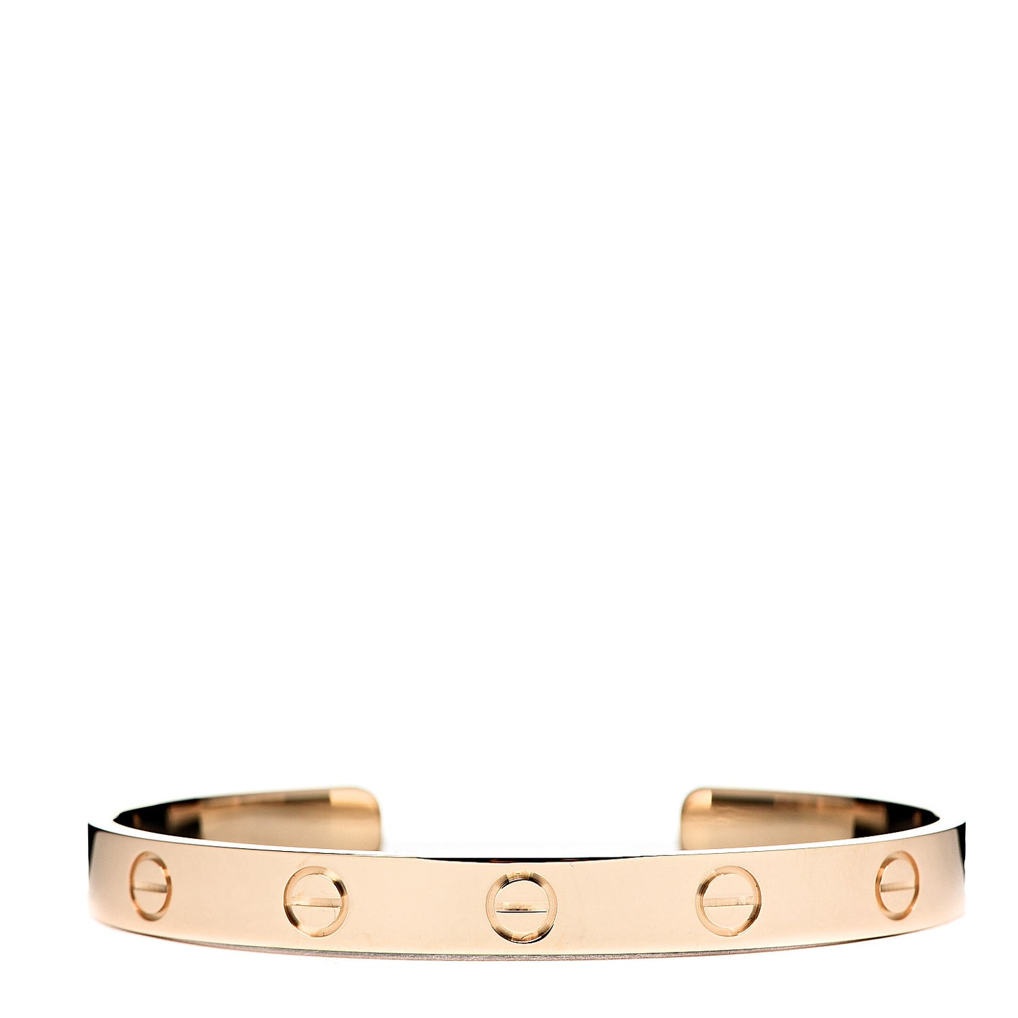 18K Yellow Gold LOVE Cuff Bracelet 16