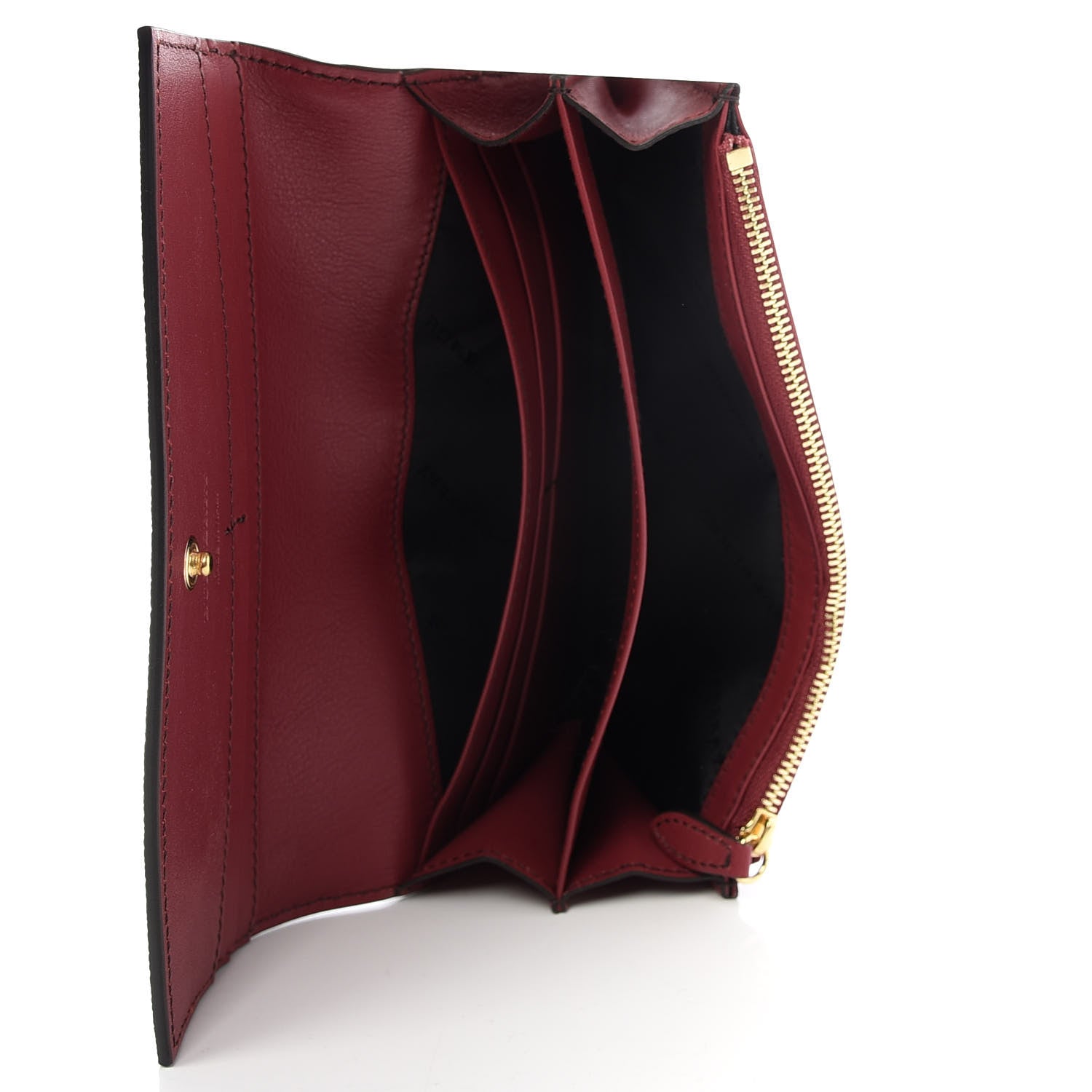 Burberry Grainy Calfskin House Check Porter Continental Wallet Russet Red 5 of 6