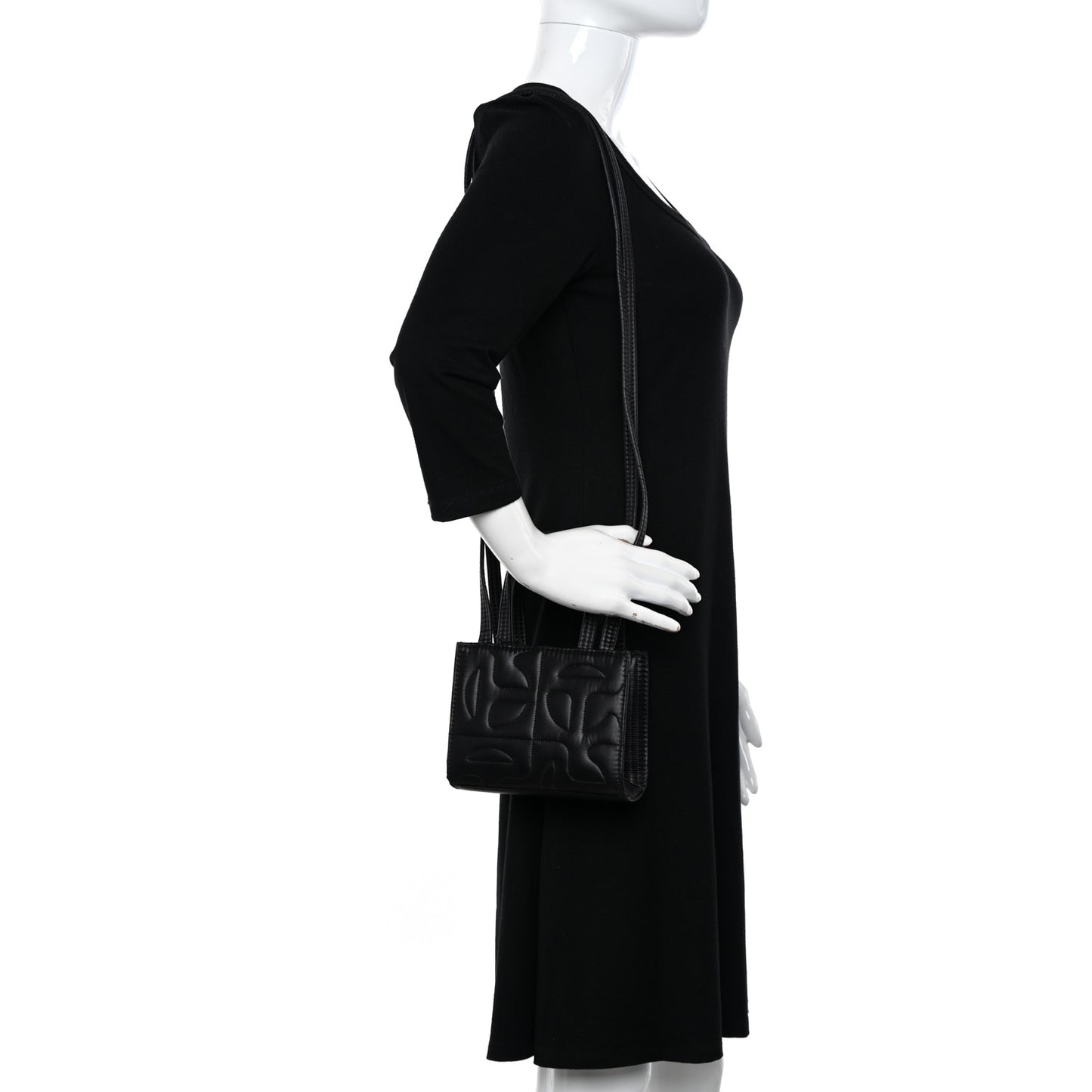 x MOOSE KNUCKLES Nylon Quilted Small Shopping Bag Black