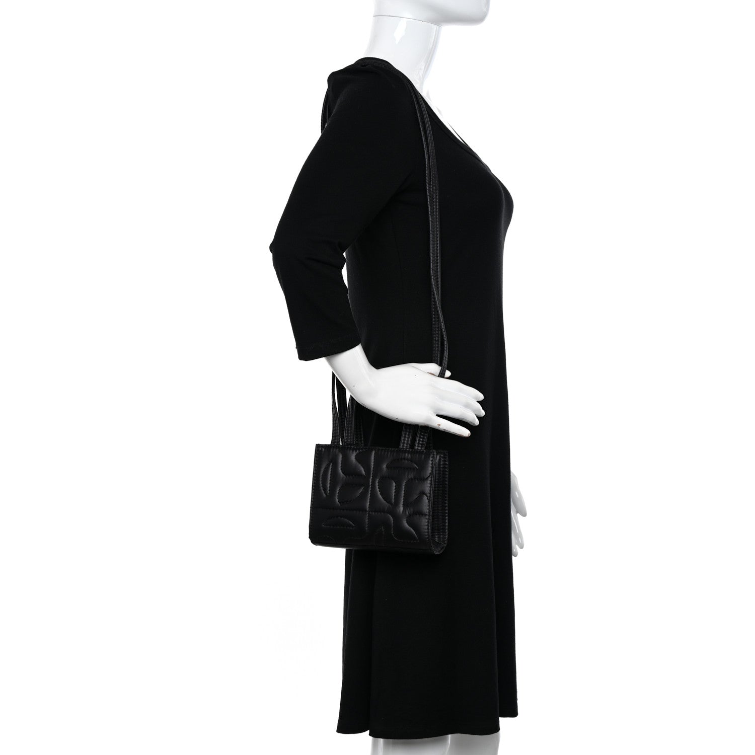 Telfar x MOOSE KNUCKLES Nylon Quilted Small Shopping Bag Black 2 of 9