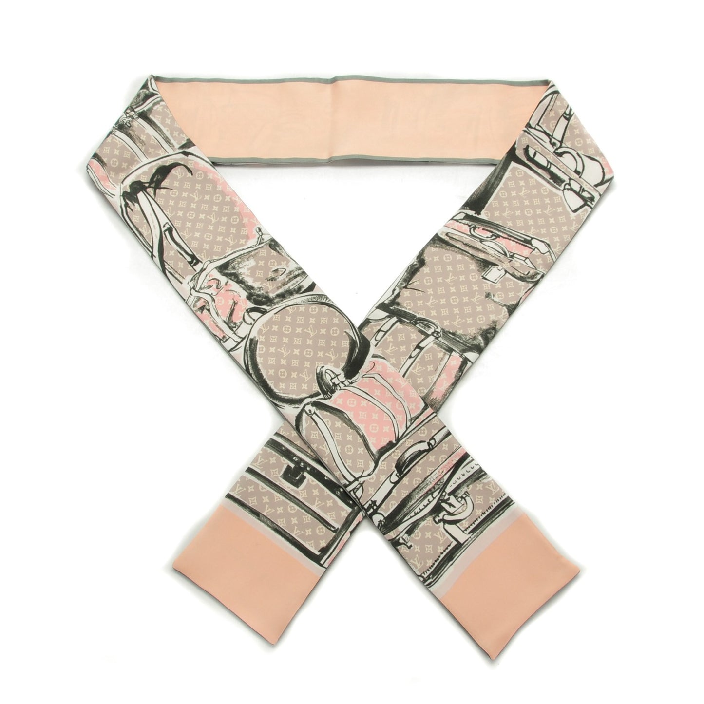 Silk Monogram Trunks Bandeau Rose Poudre