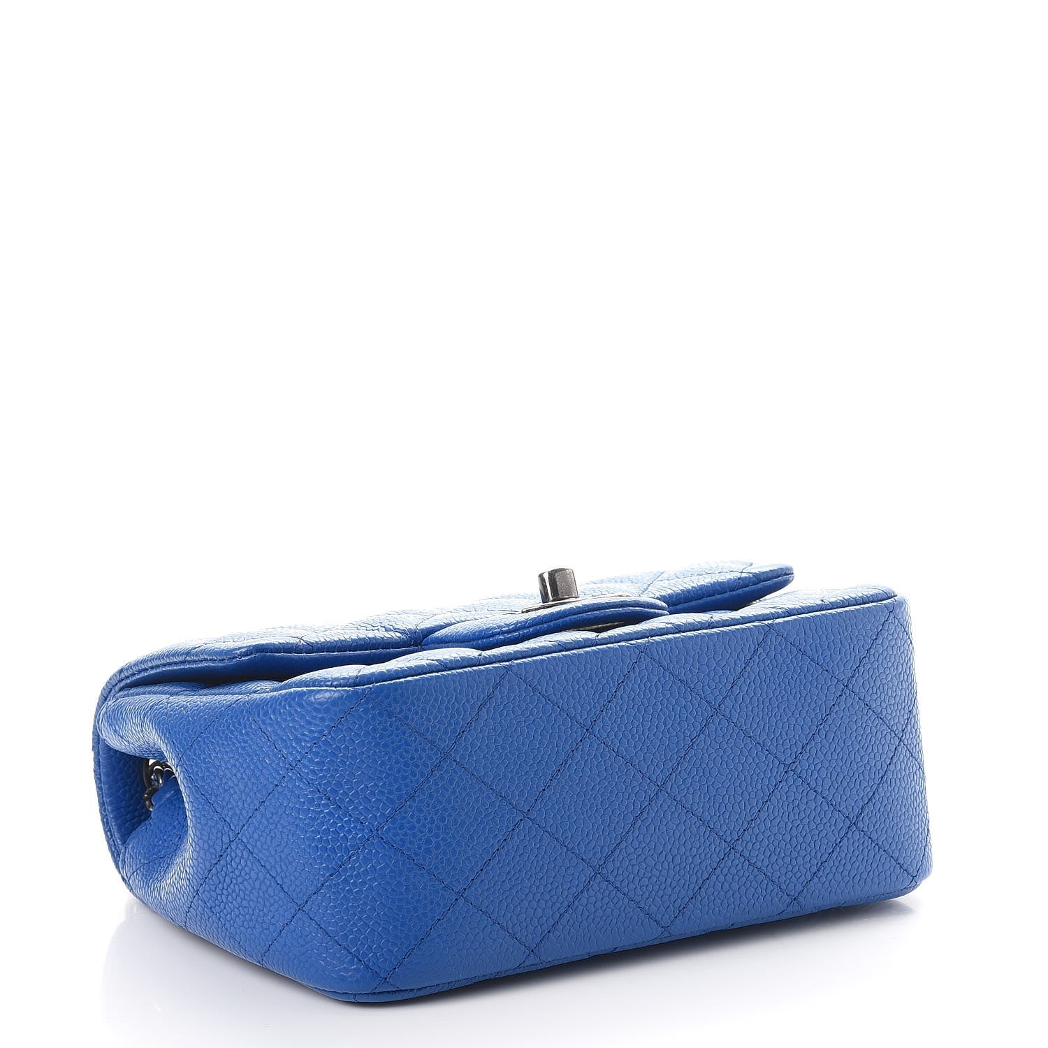 Chanel Caviar Quilted Mini Square Flap Blue 13 of 17