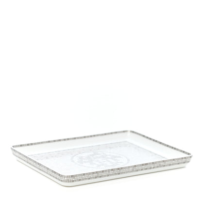 Hermes Porcelain Mosaique Au 24 Sushi Plate Platine 7 of 8