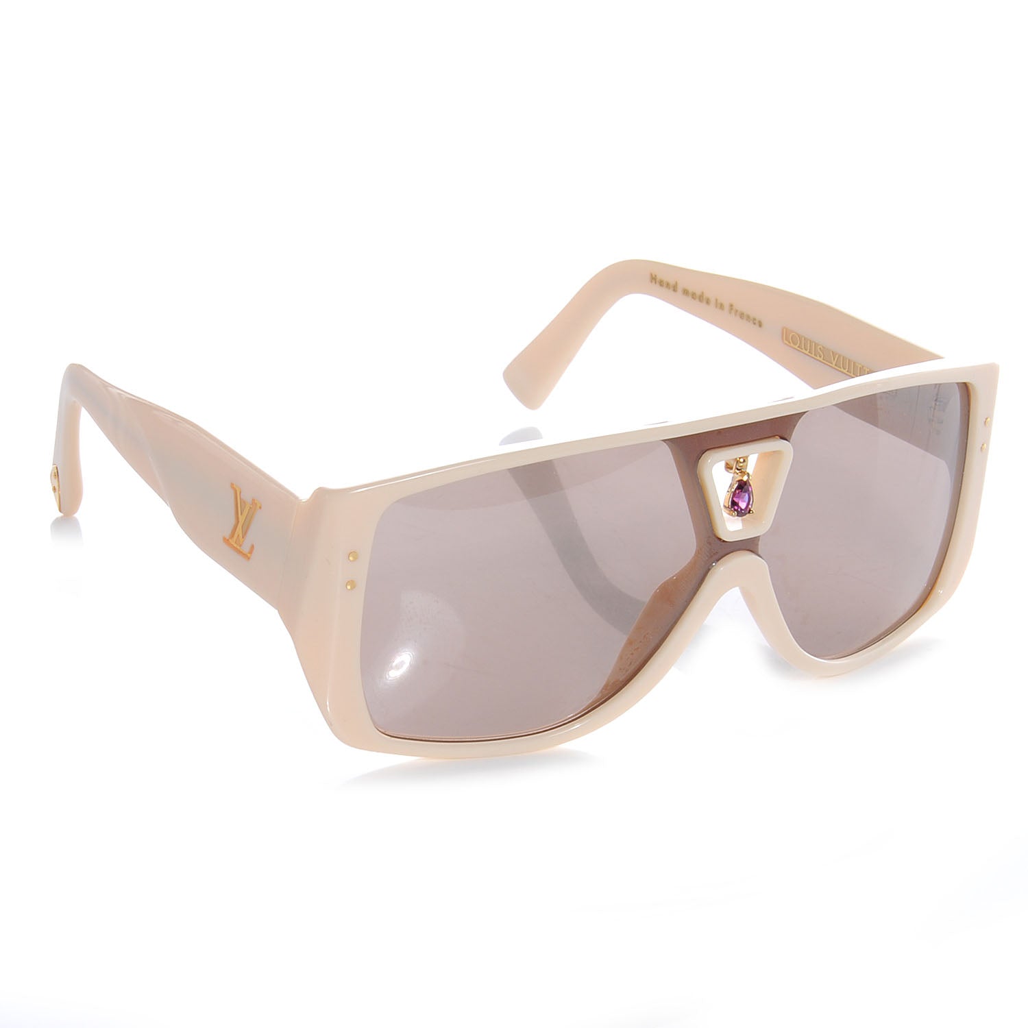 Louis Vuitton Acetate Amethyst Bindi Sunglasses Ivory 3 of 6