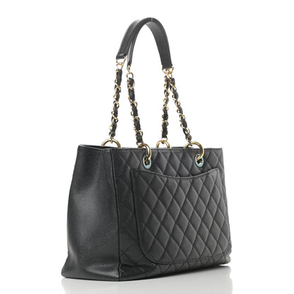 Chanel Caviar Quilted Grand Shopping Tote GST Black 3 of 11